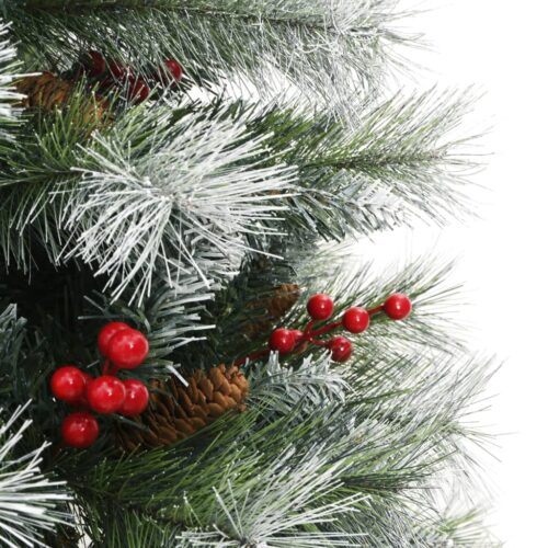 Artificial Hinged Christmas Tree with Cones Berries 120cm - Image 5