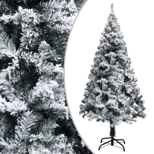 Artificial Christmas Tree with Flocked Snow Green 120cm PVC