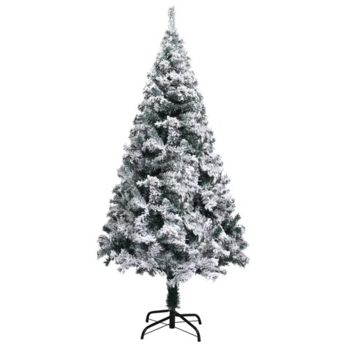 Artificial Christmas Tree with Flocked Snow Green 120cm PVC - Image 2