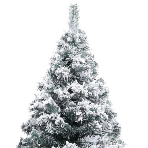 Artificial Christmas Tree with Flocked Snow Green 120cm PVC - Image 3