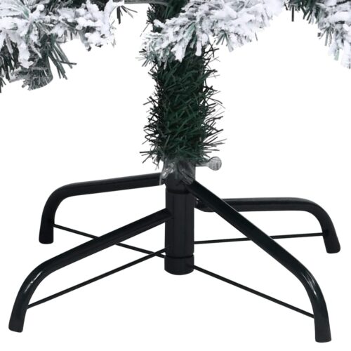 Artificial Christmas Tree with Flocked Snow Green 120cm PVC - Image 5