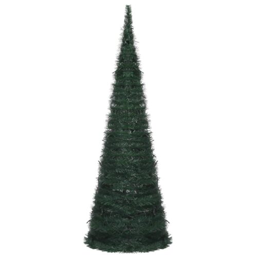 Pop-up String Artificial Pre-lit Christmas Tree Green 180cm - Image 2