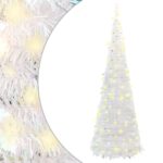 Artificial Christmas Tree Pop-up 150 LEDs White 180cm