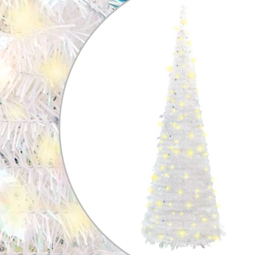 Artificial Christmas Tree Pop-up 150 LEDs White 180cm