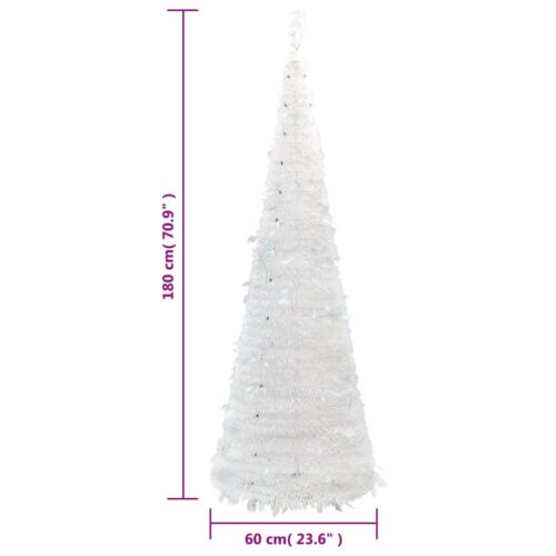 Artificial Christmas Tree Pop-up 150 LEDs White 180cm - Image 9