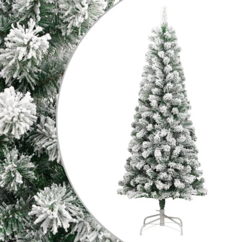 Artificial Hinged Christmas Tree with Flocked Snow 180cm