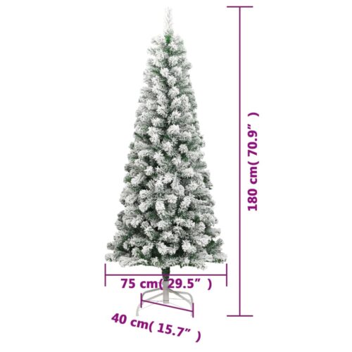 Artificial Hinged Christmas Tree with Flocked Snow 180cm - Image 8