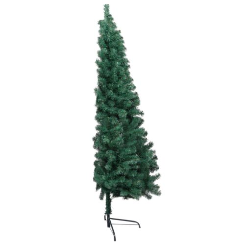 Artificial Half Christmas Tree with Stand Wall Mounted Xmas Decor Green 240cm PVC - Image 4