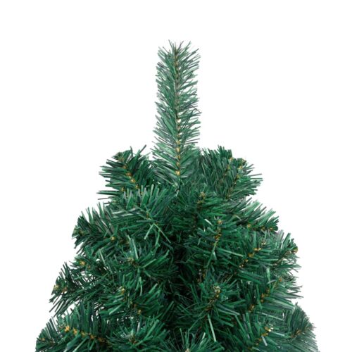 Artificial Half Christmas Tree with Stand Wall Mounted Xmas Decor Green 240cm PVC - Image 6