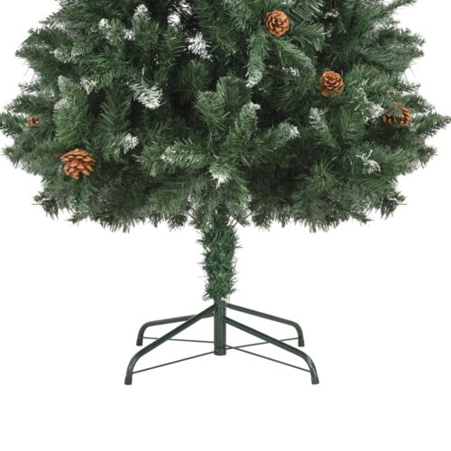Artificial Christmas Tree with Pine Cones White Glitter Snowy Tips Xmas Decor 180cm - Image 6