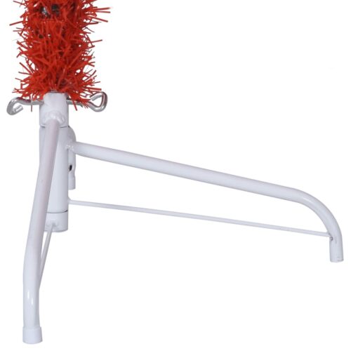 Artificial Half Christmas Tree with Stand Red 240cm Xmas Decor - Image 7
