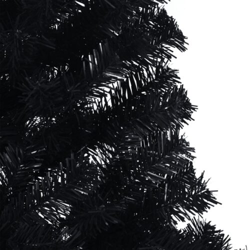 Artificial Half Christmas Tree with Stand Black 240cm PVC - Image 6