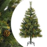 Artificial Hinged Christmas Tree with Cones 120cm