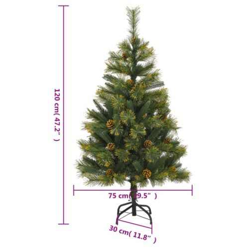 Artificial Hinged Christmas Tree with Cones 120cm - Image 8