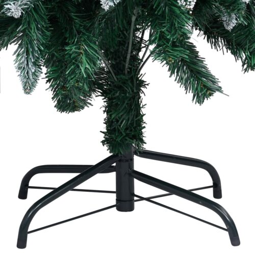 Artificial Christmas Tree with Pine Cones White Snow 180cm - Image 5