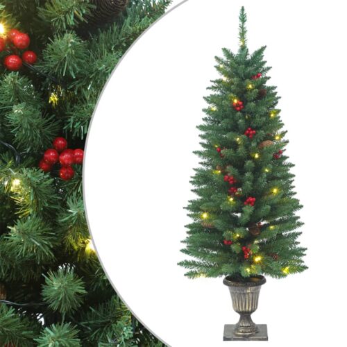 Artificial Christmas Trees 2pcs 100 LEDs Green 120cm - Image 2