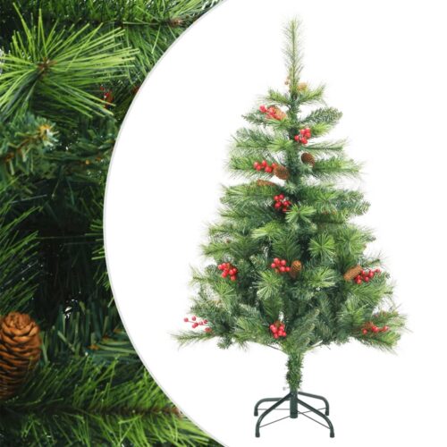 Artificial Hinged Christmas Tree with Cones Berries 150cm