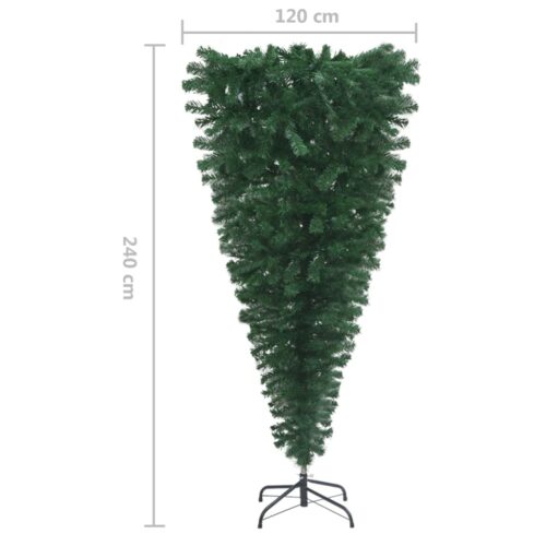 Upside-down Artificial Christmas Tree with Stand Green 240cm - Image 5