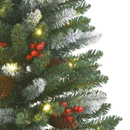 Artificial Christmas Trees 2pcs 100 LEDs Green White 120cm - Image 5