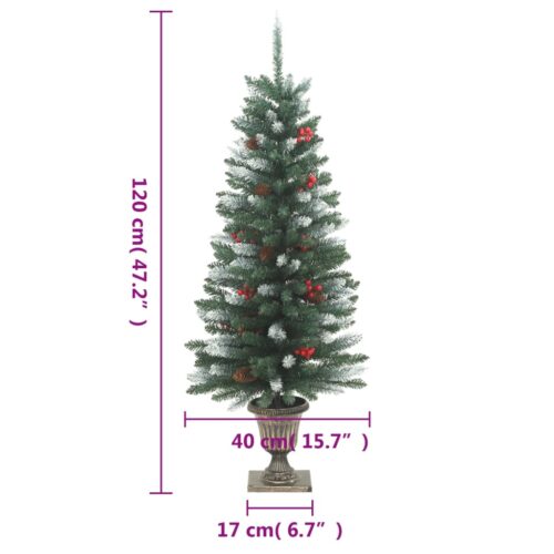 Artificial Christmas Trees 2pcs 100 LEDs Green White 120cm - Image 9