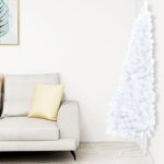 Artificial Half Christmas Tree with Stand White 240cm PVC