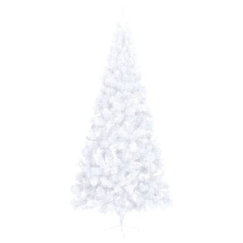 Artificial Half Christmas Tree with Stand White 240cm PVC - Image 3