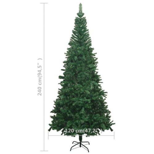 2.4m Large Artificial Christmas Tree Realistic Green Indoor Outdoor Xmas Decor 240cm - Image 6