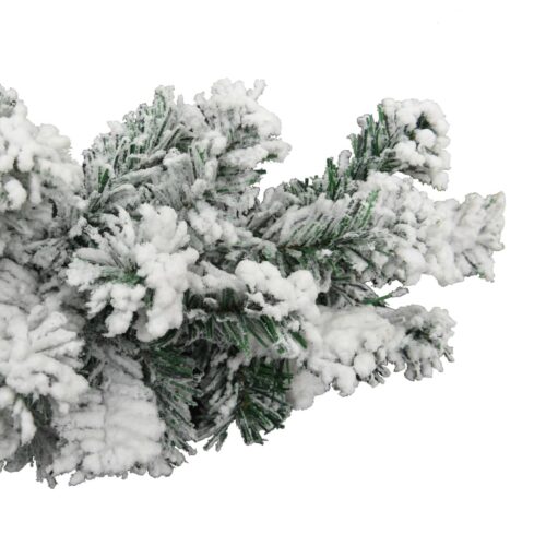 Christmas Garland with Flocked Snow Green 10m PVC - Image 4