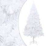 Artificial Christmas Tree with Thick Branches White 210cm PVC