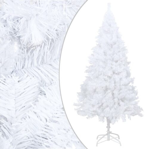 Artificial Christmas Tree with Thick Branches White 210cm PVC