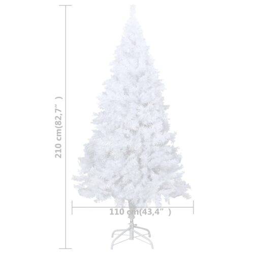 Artificial Christmas Tree with Thick Branches White 210cm PVC - Image 6