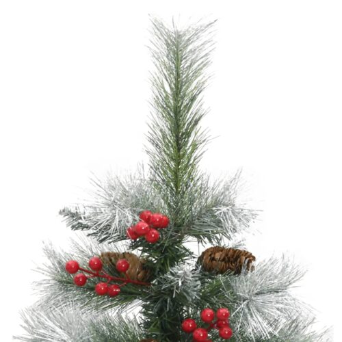Artificial Hinged Christmas Tree with Cones Berries 150cm - Image 4
