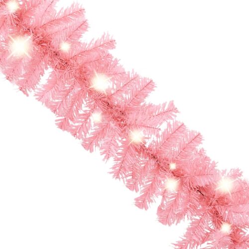 Christmas Garland with LED Lights 20m Pink - Image 3