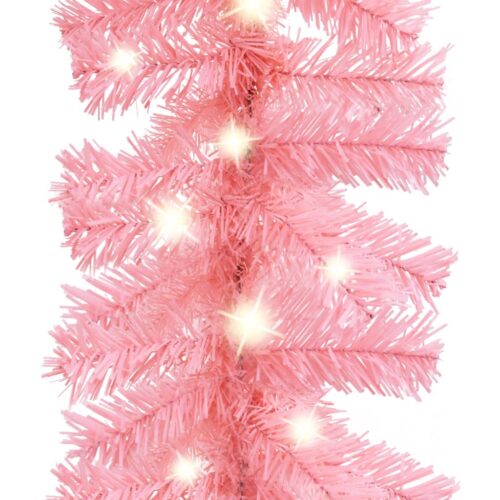 Christmas Garland with LED Lights 20m Pink - Image 4