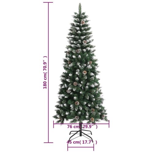 Artificial Christmas Tree with Stand Green 180cm PVC - Image 8