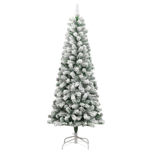 Artificial Hinged Christmas Tree with Flocked Snow 210cm - Image 2