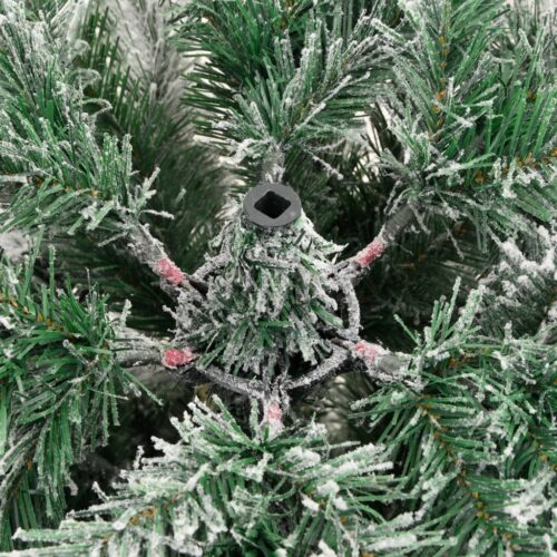 Artificial Hinged Christmas Tree with Flocked Snow 210cm - Image 7