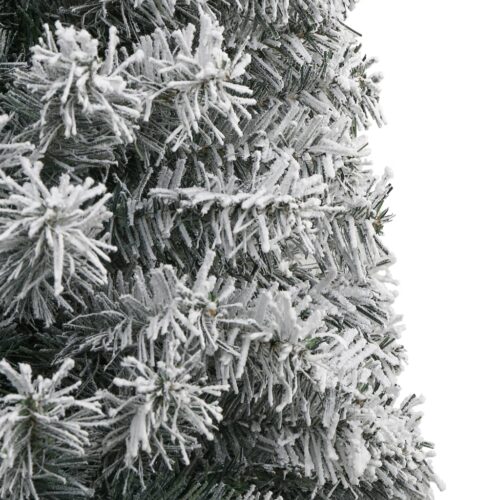 Slim Christmas Tree with Stand Flocked Snow 270cm PVC - Image 4
