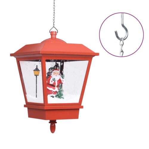 Christmas Hanging Lamp with LED Light Santa Red 27x27x45cm - Image 2