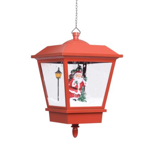 Christmas Hanging Lamp with LED Light Santa Red 27x27x45cm - Image 3