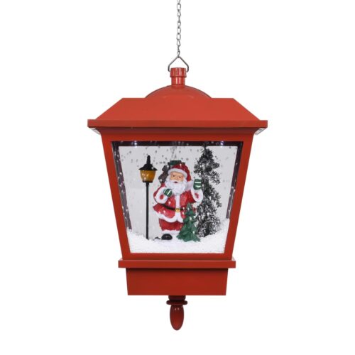 Christmas Hanging Lamp with LED Light Santa Red 27x27x45cm - Image 4