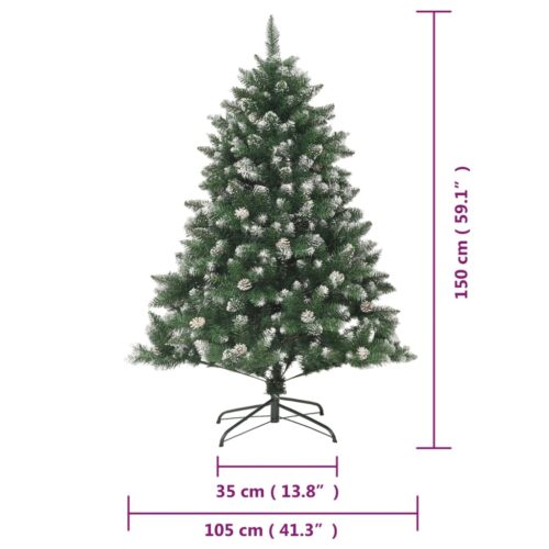 Artificial Christmas Tree with Stand 150cm PVC - Image 8