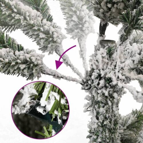 Artificial Hinged Christmas Tree with Flocked Snow 180cm - Image 3