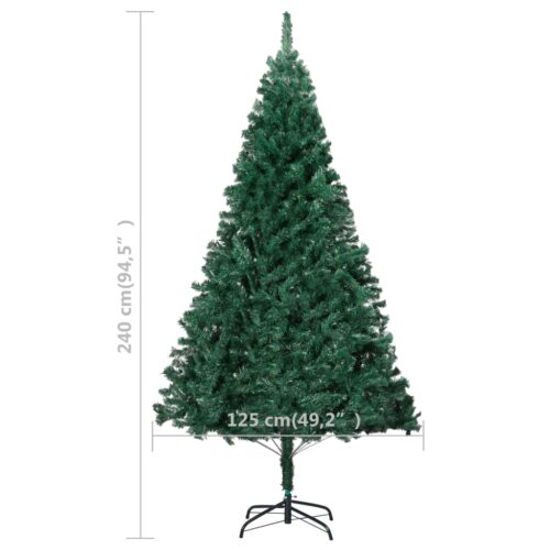 Artificial Christmas Tree with Thick Branches Green 240cm PVC - Image 6