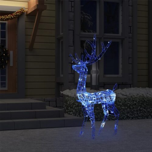 Acrylic Reindeer Christmas Decoration 140 LEDs 120cm Blue - Image 3