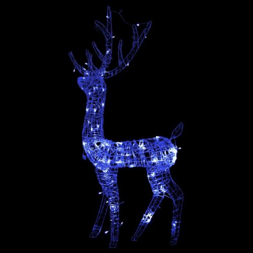 Acrylic Reindeer Christmas Decoration 140 LEDs 120cm Blue - Image 4