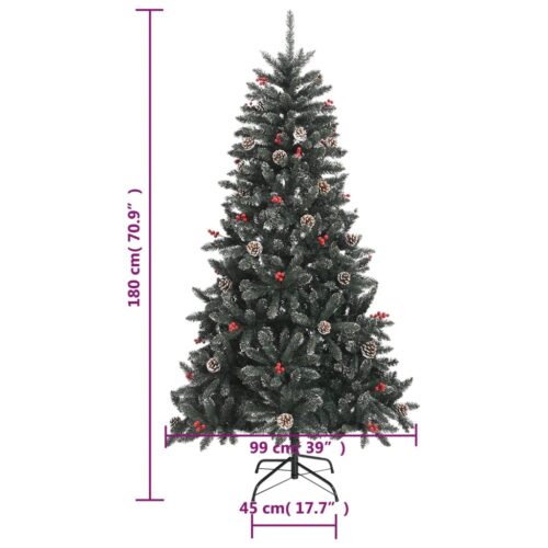 Artificial Christmas Tree with Stand Green 180cm PVC - Image 8