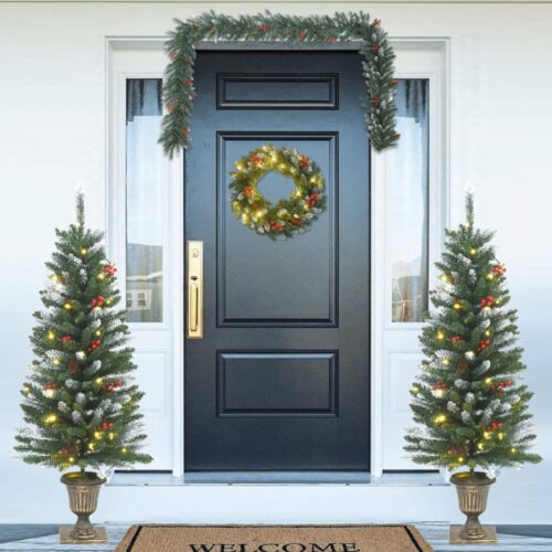 4-Piece Christmas Door Decoration Set PVC
