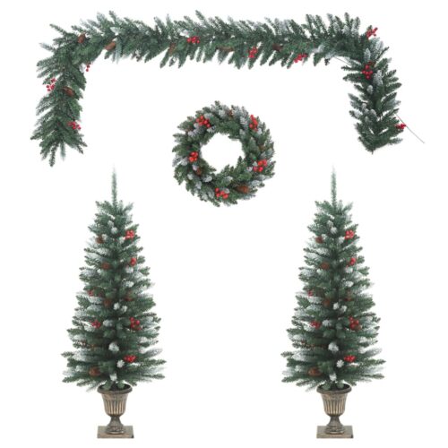 4-Piece Christmas Door Decoration Set PVC - Image 2