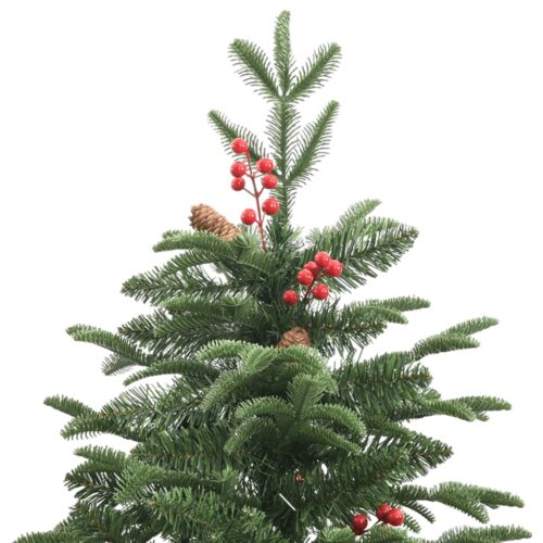 Artificial Hinged Christmas Tree with Cones Berries 180cm - Image 4